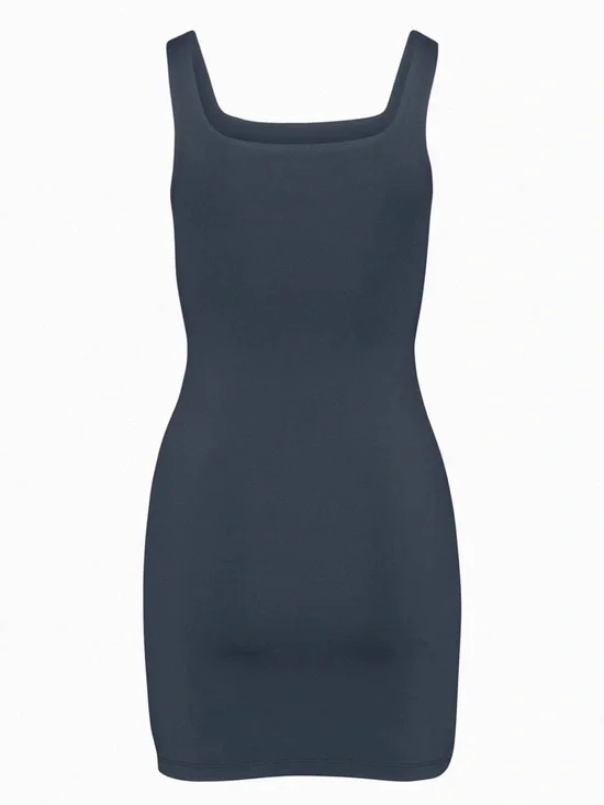 Aritzia Babaton Contour Sculpting Squareneck Mini Dress Black Size Small - Picture 2 of 5